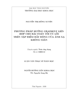 Luận văn phương pháp hướng gradient liên hợp cho bài toán tối ưu lồi trên tập điểm bất động của ánh xạ không giãn