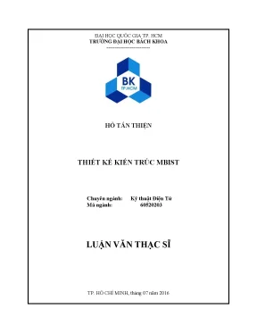 Luận văn thạc sĩ kỹ thuật điện tử thiết kế kiến trúc mbist