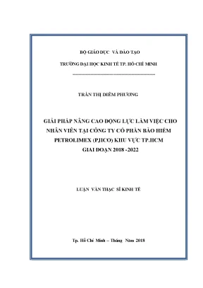 Luận văn giải pháp nâng cao động lực làm việc cho nhân viên tại công ty cổ phần bảo hiểm petrolimex khu vực tp hcm giai đoạn 2018 2022