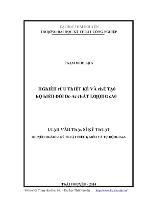 Luận văn nghiên cứu thiết kế và chế tạo bộ biến đổi dc ac chất lượng cao
