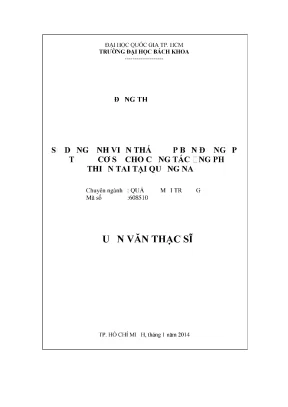 Luận văn thạc sĩ quản lý môi trường sử dụng ảnh viễn thám lập bản đồ ngập lụt làm cơ sở cho công tác ứng phó thiên tai tại quảng nam