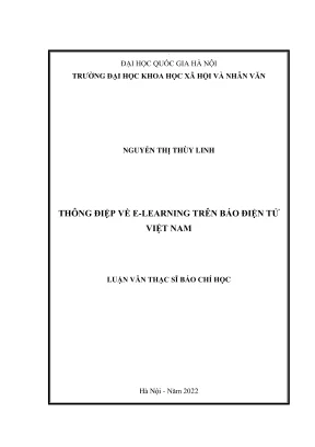 Luận văn thạc sĩ báo chí học thông điệp về e learning trên báo điện tử việt nam