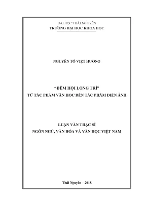 Luận văn đêm hội long trì từ tác phẩm văn học dến tác phẩm điện ảnh