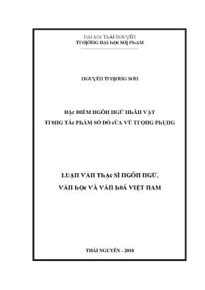 Luận văn đặc điểm ngôn ngữ nhân vật trong tác phẩm số đỏ của vũ trọng phụng