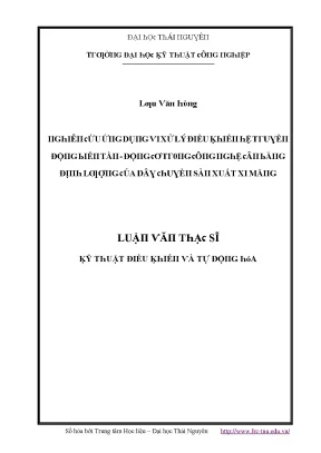 Luận văn nghiên cứu ứng dụng vi xử lý điều khiển hệ truyền động biến tần động cơ trong công nghệ cân băng định lượng của dây chuyền sản xuất xi măng