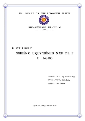 Luận văn nghiên cứu chế biến lạp xưởng bò