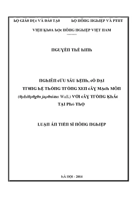 Luận văn nghiên cứu sâu bệnh cỏ dại trong hệ thống trồng xen cây mạch môn ophiopogon japonicus wall với cây trồng khác tại tỉnh phú thọ