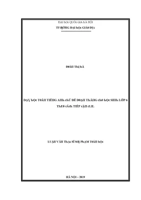 Luận văn dạy học toán tiếng anh chủ đề đoạn thẳng cho học sinh lớp 6 theo cách tiếp cận clil