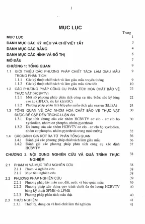 Luận án tiến sĩ hóa học nghiên cứu phát triển phương pháp phân tích đa siêu vi lượng một số hoá chất bảo vệ thực vật