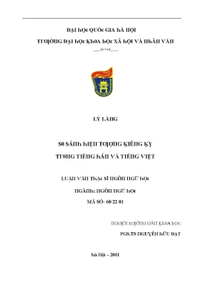 Luận văn so sánh hiện tượng kiêng kỵ trong tiếng hán và tiếng việt