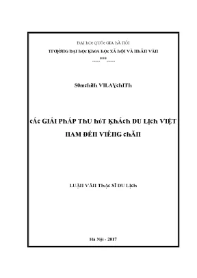 Luận văn các giải pháp thu hút khách du lịch việt nam đến viên chăn