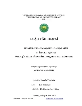 Luận văn nghiên cứu ảnh hưởng của đột biến trên gen cyp11b1 ở người bệnh tăng sản thượng thận bẩm sinh
