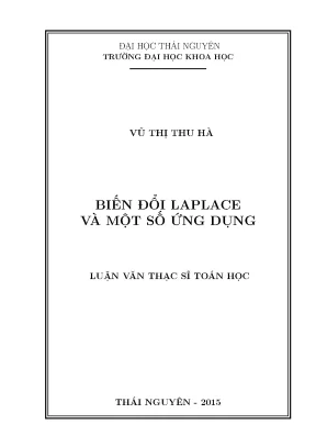 Luận văn biến đổi laplace và một số ứng dụng vũ thị thu hà