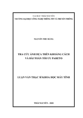 Luận văn tra cứu ảnh dựa trên khoảng cách và bài toán tối ưu pareto
