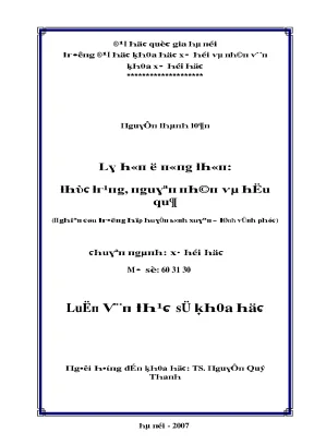 Luận văn ly hôn ở nông thôn