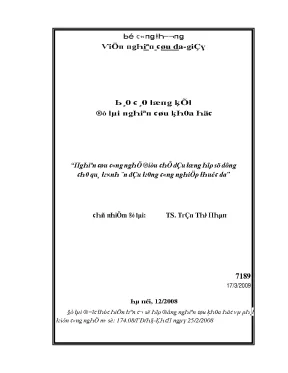 Nghiên cứu công nghệ dầu điều chế tổng hợp sử dụng cho quá trình ăn dầu trong công nghiệp thuộc da