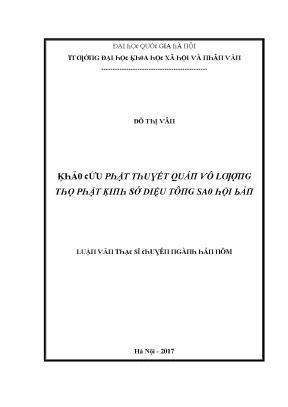 Luận văn khảo cứu phật thuyết quán vô lượng thọ phật kinh sớ diệu tông sao hội bản