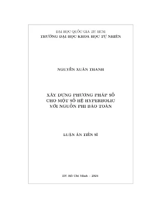 Luận án tiến sĩ toán giải tích xây dựng phương pháp số cho một số hệ hyperbolic với nguồn phi bảo toàn