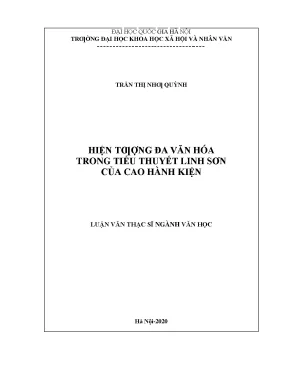 Luận văn thạc sĩ hiện tượng đa văn hóa trong tiểu thuyết linh sơn của cao hành kiện