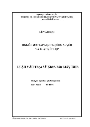 Luận văn nghiên cứu tập mục thường xuyên và luật kết hợp
