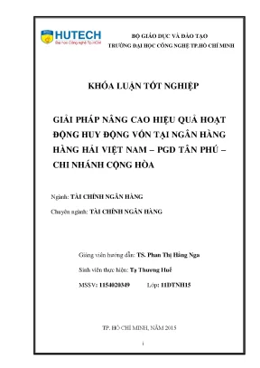 Luận văn giải pháp nâng cao hiệu quả hoạt động huy động vốn tại ngân hàng hàng hải việt nam pgd tân phú chi nhánh cộng hòa