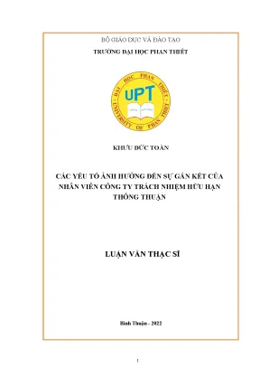 Các yếu tố ảnh hưởng đến sự gắn kết của nhân viên công ty trách nhiệm hữu hạn thông thuận