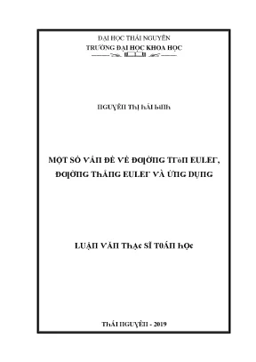 Luận văn một số vấn đề về đường tron euler đường thẳng euler và ứng dụng