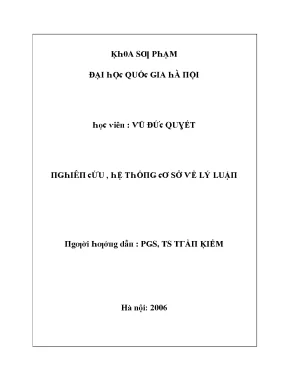 Luận văn các biện pháp quản lý công tác bồi dưỡng nghiệp vụ sư phạm cho giáo viên trung học cơ sở của phòng giáo dục và đào tạo huyện thanh miện tỉnh hải dương