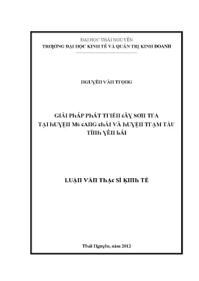 Luận văn giải pháp phát triển cây sơn tra tại huyện mù cang chải và huyện trạm tấu tỉnh yên bái