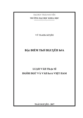 Luận văn đặc điểm thơ nguyễn hoa