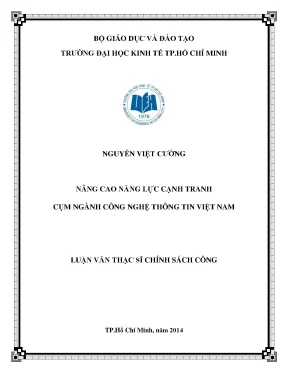 Luận văn nâng cao năng lực cạnh tranh cụm ngành công nghệ thông tin việt nam luận văn thạc sĩ