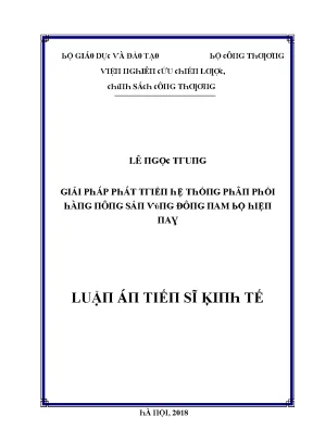 Luận văn giải pháp phát triển hệ thống phân phối hàng nông sản vùng đông nam bộ hiện nay