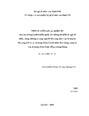 Một số biện pháp quản lý nhằm nâng cao hiệu quả sử dụng thiết bị giáo dục ứng dụng công nghệ thông tin và truyền thông tại các trung tâm giáo dục thường xuyên và trung tâm họ