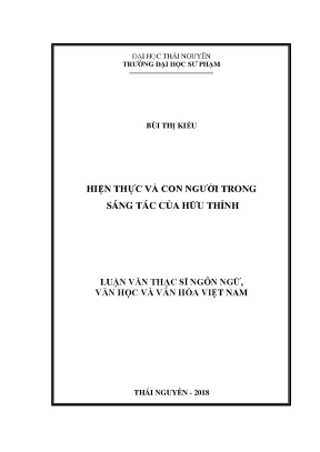 Luận văn hiện thực và con người trong sáng tác của hữu thỉnh