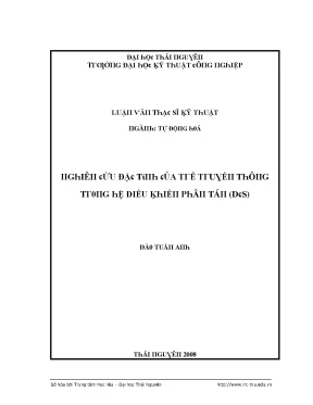 Luận văn nghiên cứu đặc tính của trễ truyền thông trong hệ điều khiển phân tán dcs