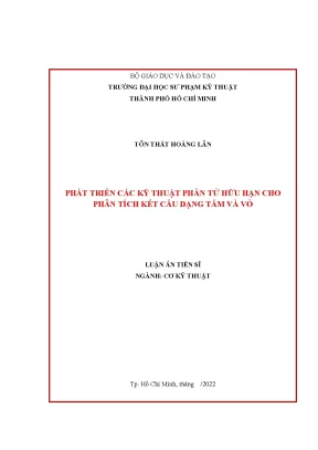 Luận án tiến sĩ phát triển các kỹ thuật phần tử hữu hạn cho phân tích kết cấu dạng tấm và vỏ