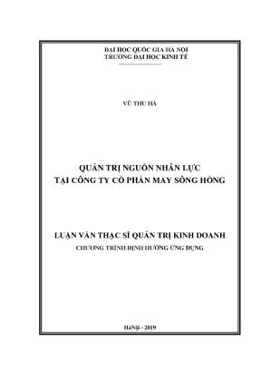 Luận văn quản trị nguồn nhân lực tại công ty cổ phần may sông hồng