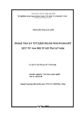Luận văn nghệ thuật truyện ngắn maupassant xét từ góc độ trần thuật học