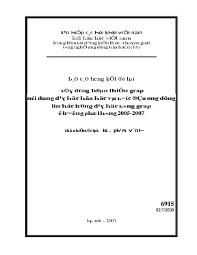Xây dựng hoàn thiện grap nội dung dạy học hoá học và bước đầu ứng dụng tin học trong dạy học bằng grap ở trường phổ thông