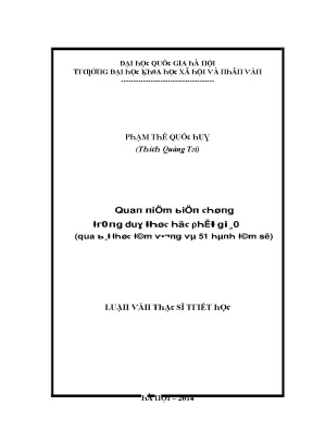 Luận văn quan niệm biện chứng trong duy thức học phật giáo qua bát thức tâm vương và 51 hành tâm sở