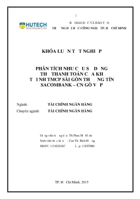 Luận văn phân tích nhu cầu sử dụng thẻ thanh toán của kh tại nh tmcp sài gòn thương tín sacombank cn gò vấp