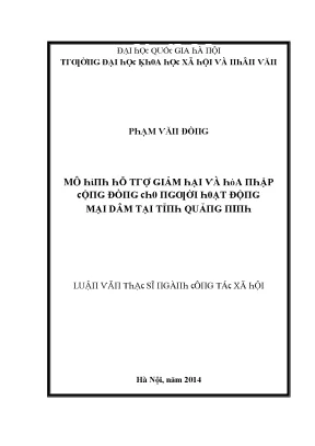 Luận văn mô hình hỗ trợ giảm hại và hòa nhập cộng đồng cho người hoạt động mại dâm tại tỉnh quảng ninh