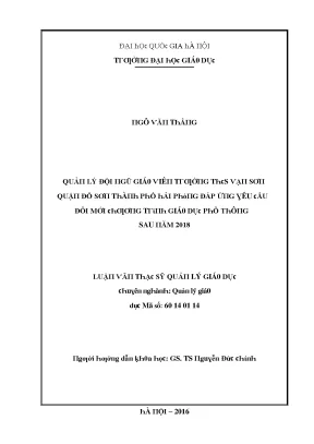 Luận văn quản lý đội ngũ giáo viên trường thcs vạn sơn quận đồ sơn thành phố hải phòng đáp ứng yêu cầu đổi mới chương trình giáo dục phổ thông sau năm 201801