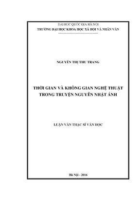 Luận văn thạc sĩ thời gian và không gian nghệ thuật trong truyện ngắn nguyễn nhật ánh