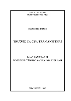 Luận văn trường ca của trần anh thái