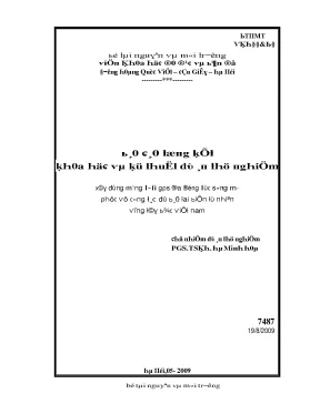 Xây dựng mạng lưới gps địa động lực sông mã phục vụ công tác dự báo tai biến tự nhiên vùng tây bắc việt nam