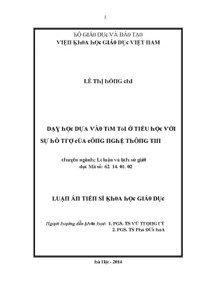 Luận văn dạy học dựa vào tìm tòi ở tiểu học với sự hỗ trợ của công nghệ thông tin