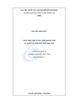 Luận văn thạc sĩ khoa học máy tính phát hiện đối tượng nhỏ trong ảnh sử dụng phương pháp học sâu