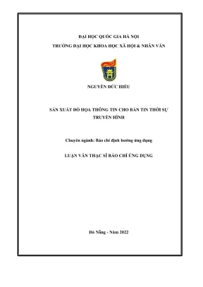 Luận văn thạc sĩ báo chí học sản xuất đồ họa thông tin cho cho bản tin thời sự truyền hình