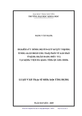 Luận văn nghiên cứu nồng độ pro grp huyết tương trong chẩn đoán ung thư phổi tế bào nhỏ ở bệnh nhân đang điều trị tại bệnh viện đa khoa tỉnh quảng ninh